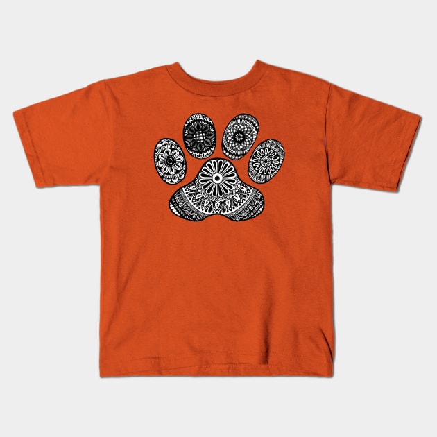 Paw Print Kids T-Shirt by calenbundalas